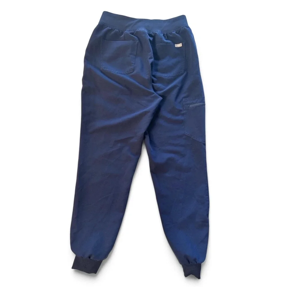 FIGS High Waisted Zamora Jogger Scrub Pants Size Medium Navy Blue Technical